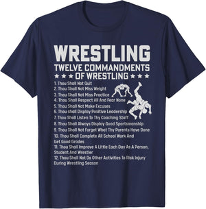 Wrestling Shirt Men Boys Funny Wrestler Wrestle Kids Girls T-Shirt - T-Shirt | Navy