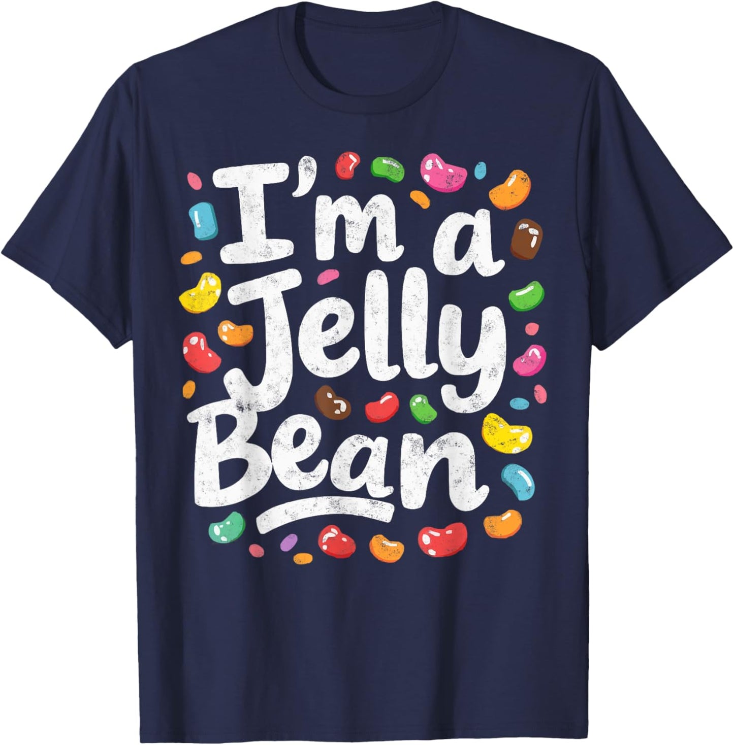 Pretend I'm a Jelly Bean Last Minute Halloween Costume T-Shirt - T-Shirt | Navy