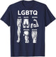 (On Back) LGBTQ Legs Glutes Biceps Triceps Quads Gym Workout T-Shirt - T-Shirt | Navy