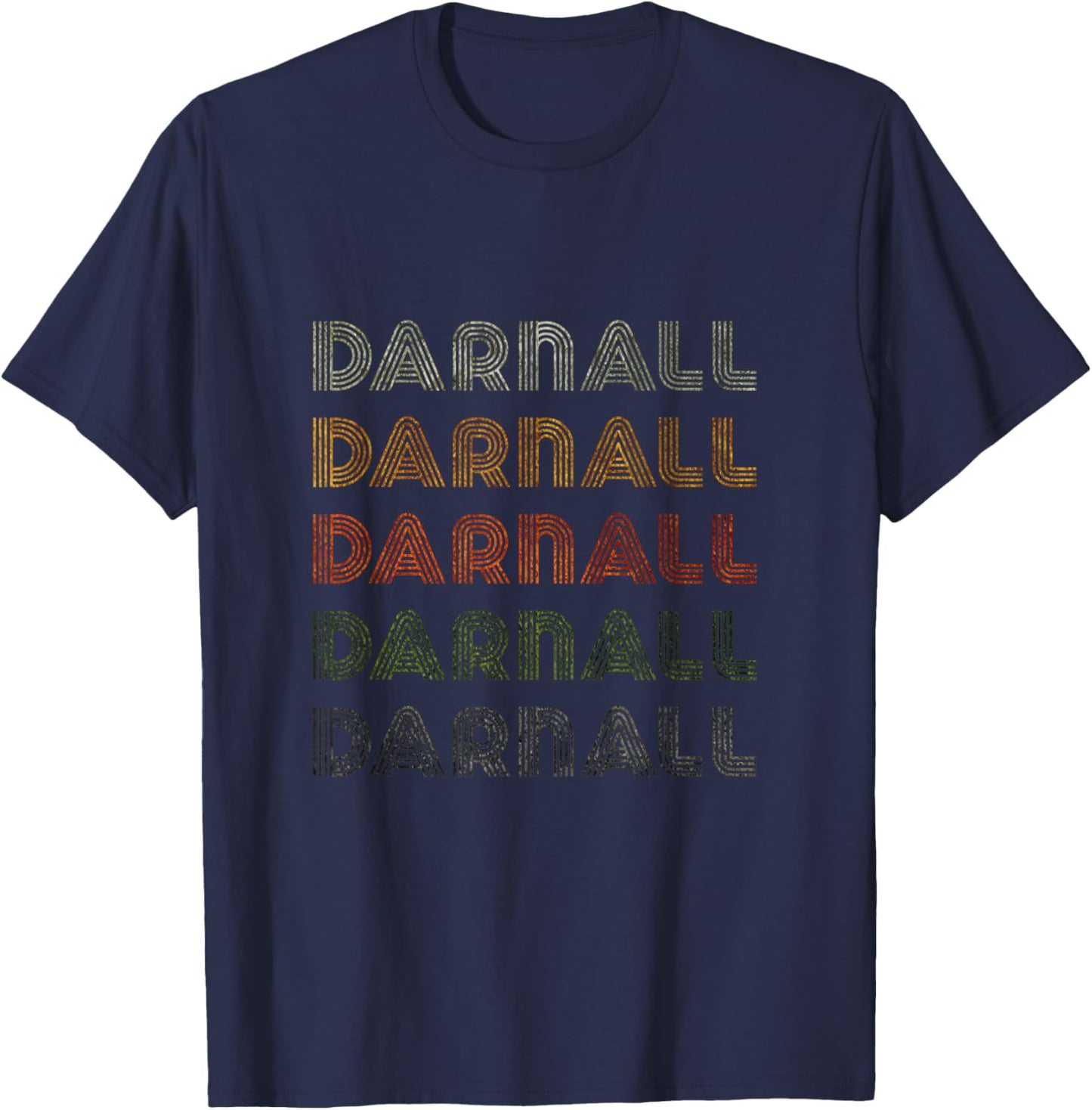 Love Heart Darnall Grunge Vintage Style Black Darnall T-Shirt - T-Shirt | Navy