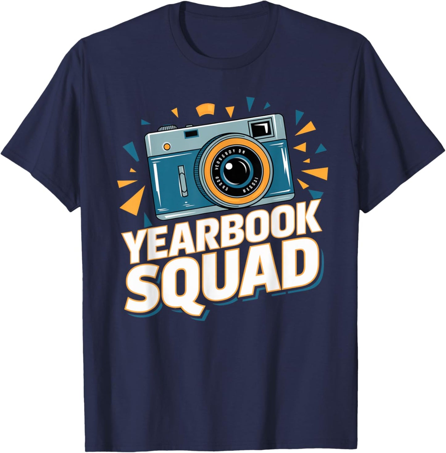 Yearbook Squad - Fun & Retro Photography Design T-Shirt - T-Shirt | Navy