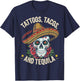 Tequila Tacos Titties Tattoos Vintage Design Apparel Outfit T-Shirt - T-Shirt | Navy