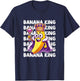 Banana Fruit Yellow King Men Women Kids Cute Cool Banana T-Shirt - T-Shirt | Navy