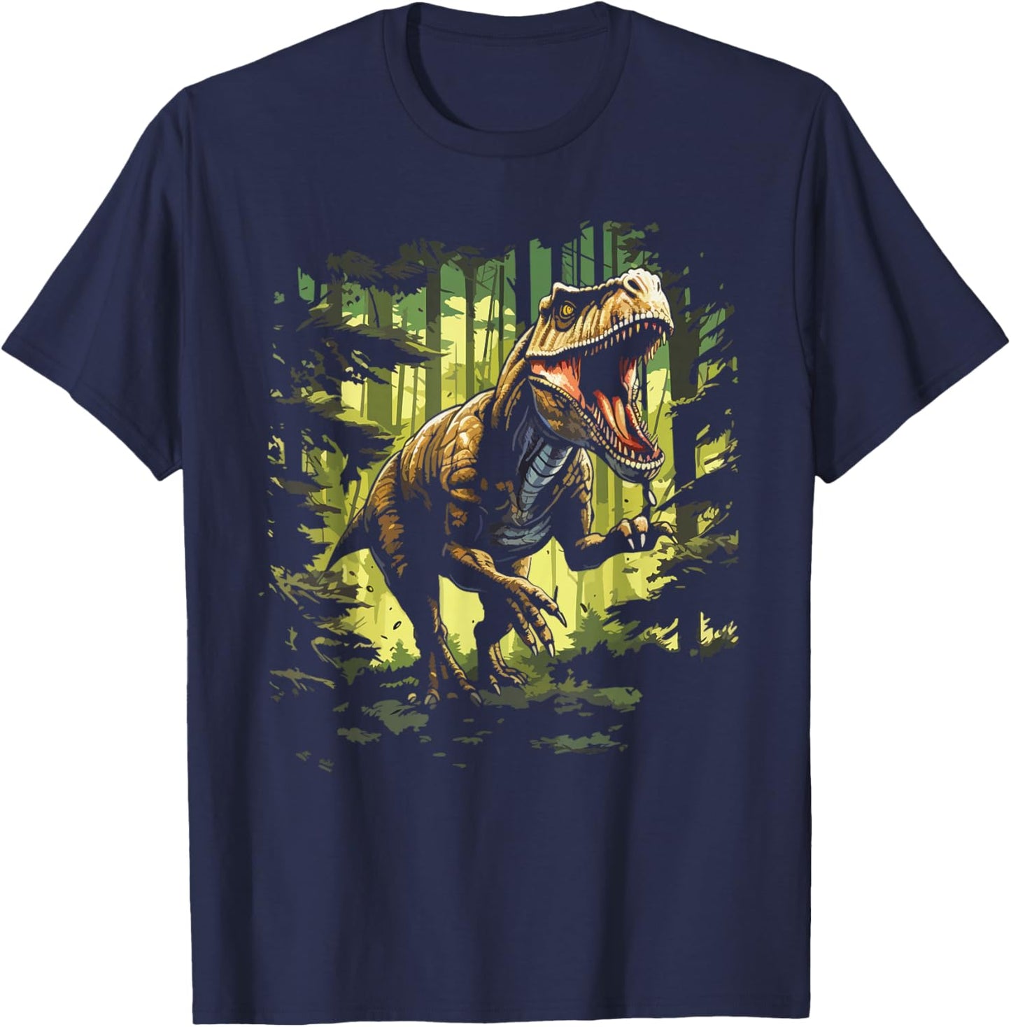 T-Rex For Kids Realistic Tyrannosaurus Rex Dinosaur T-Shirt - T-Shirt | Navy