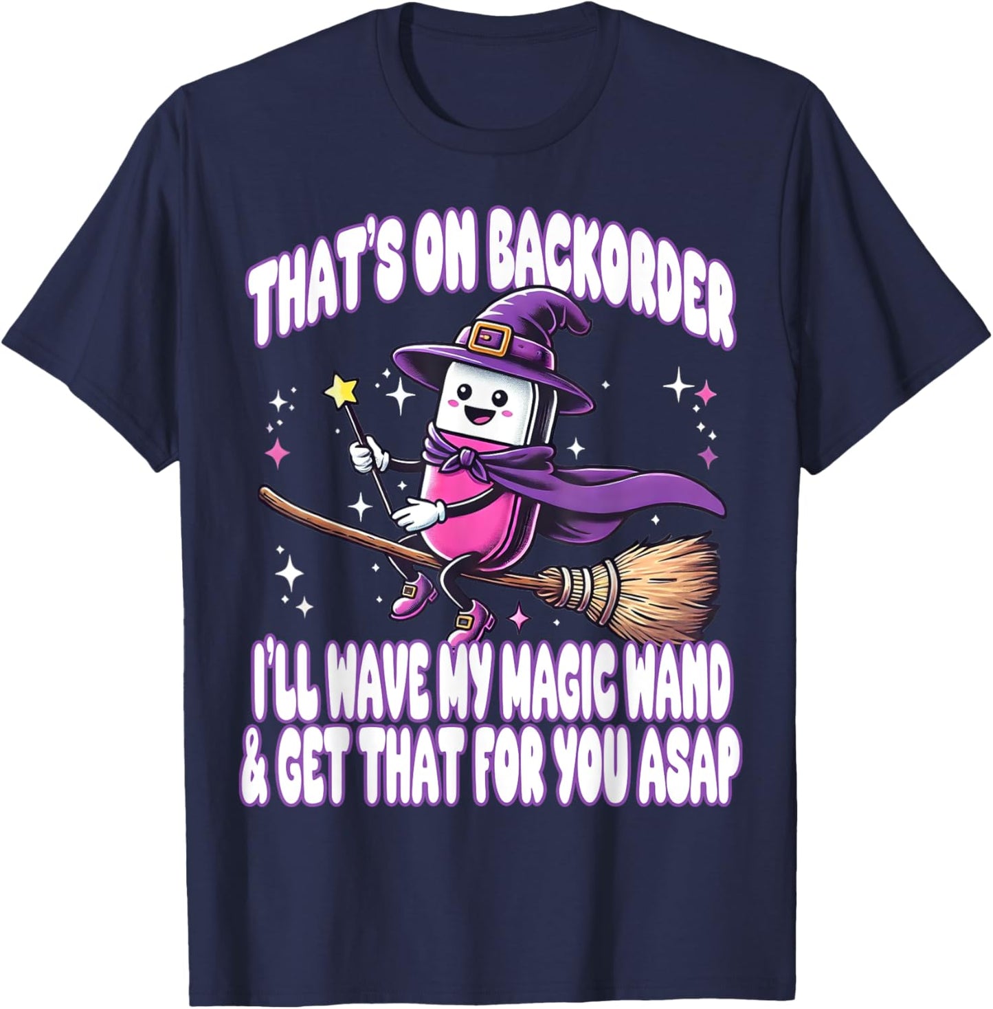 Pharmacy Halloween Pharmacist Tech Technician PharmD Funny T-Shirt - T-Shirt | Navy