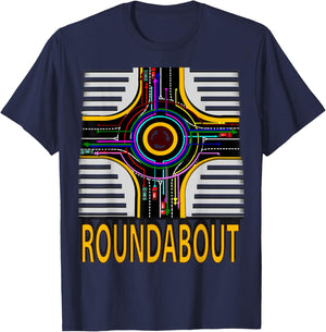 Roundabout traffic direction T-Shirt - T-Shirt | Navy