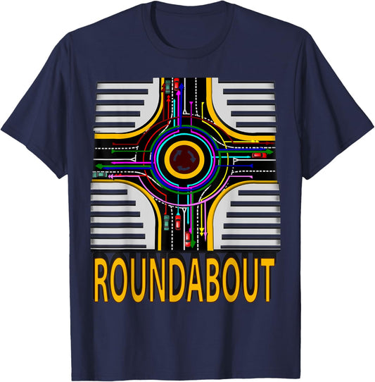 Roundabout traffic direction T-Shirt - T-Shirt | Navy