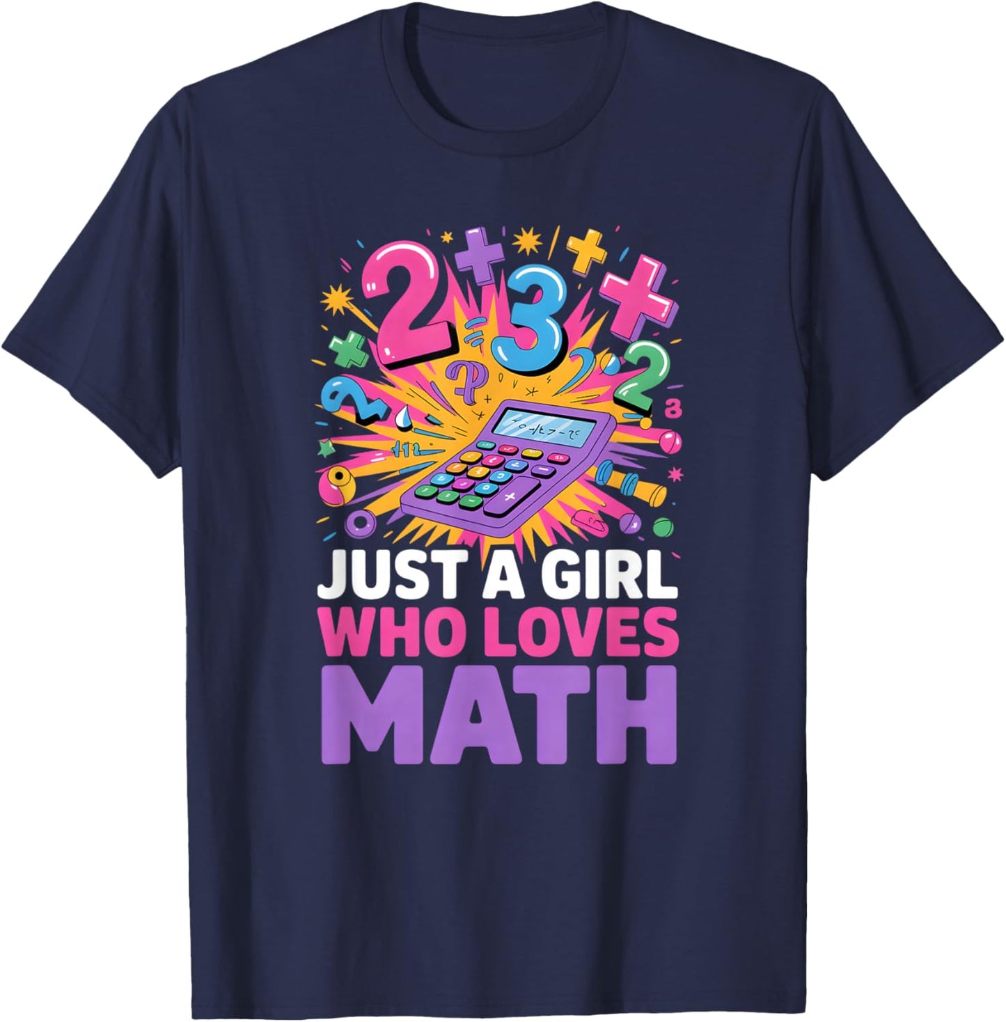 Girls Math T-Shirt - T-Shirt | Navy