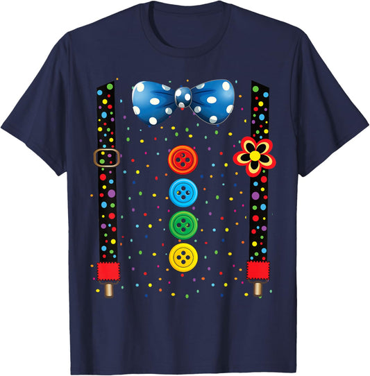 Carnival Clown Face Circus Costume Kids Men Women Carnivals T-Shirt - T-Shirt | Navy