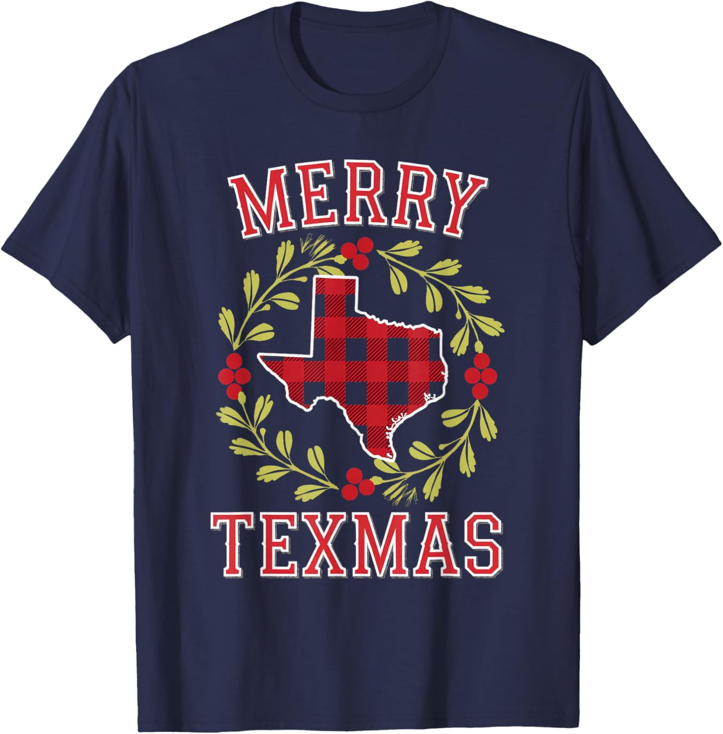 Funny Merry Texmas Texas State Family Christmas Xmas Pajama T-Shirt - T-Shirt | Navy