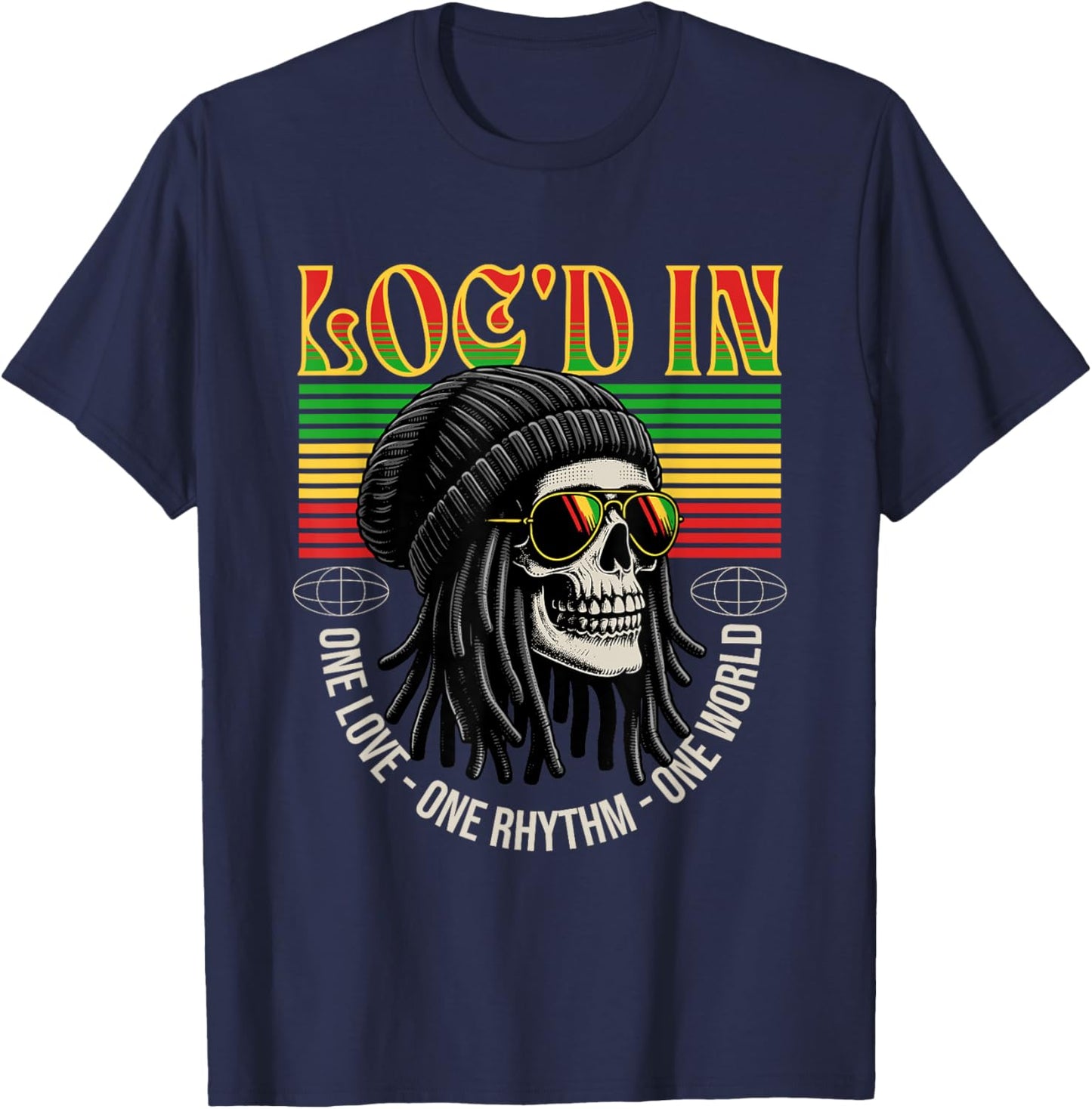 Cool Locs Skull Loc'd in Dreadlocks Women T-Shirt - T-Shirt | Navy