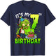 It's My 7th Birthday Zombie Lover 7 Year Old Boys Girls T-Shirt - T-Shirt | Navy