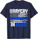 Police Honor The Line Respect Blue Flag Policeman Men T-Shirt - T-Shirt | Navy