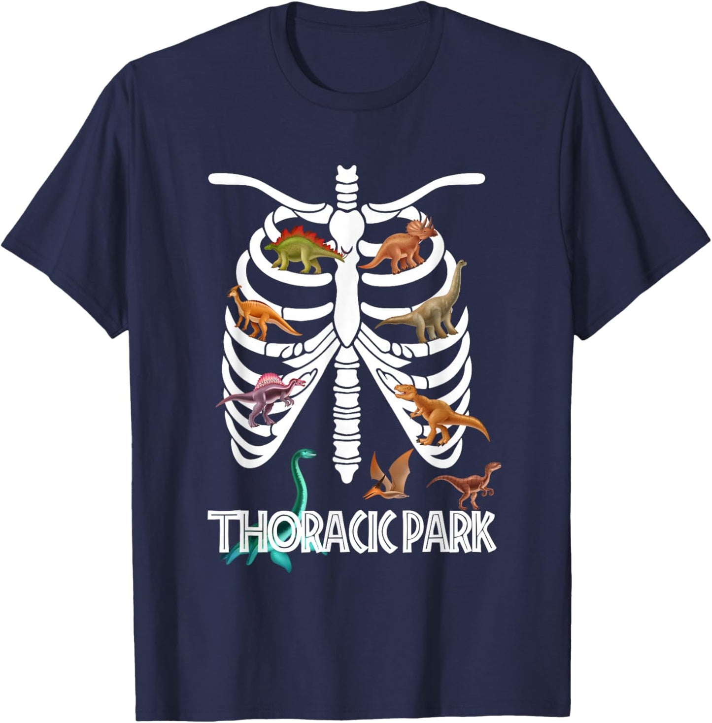 Thoracic Park for Registered Nurses, Nurses, Medic Dinosaurs T-Shirt - T-Shirt | Navy