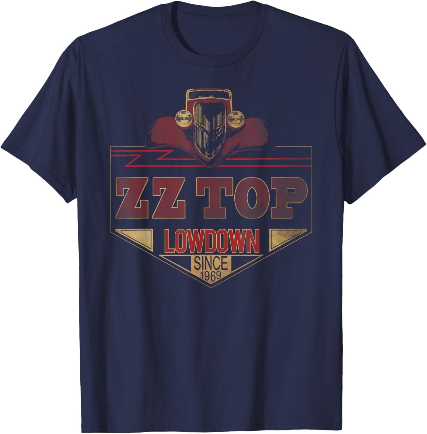 ZZ Top Lowdown T-Shirt - T-Shirt | Navy