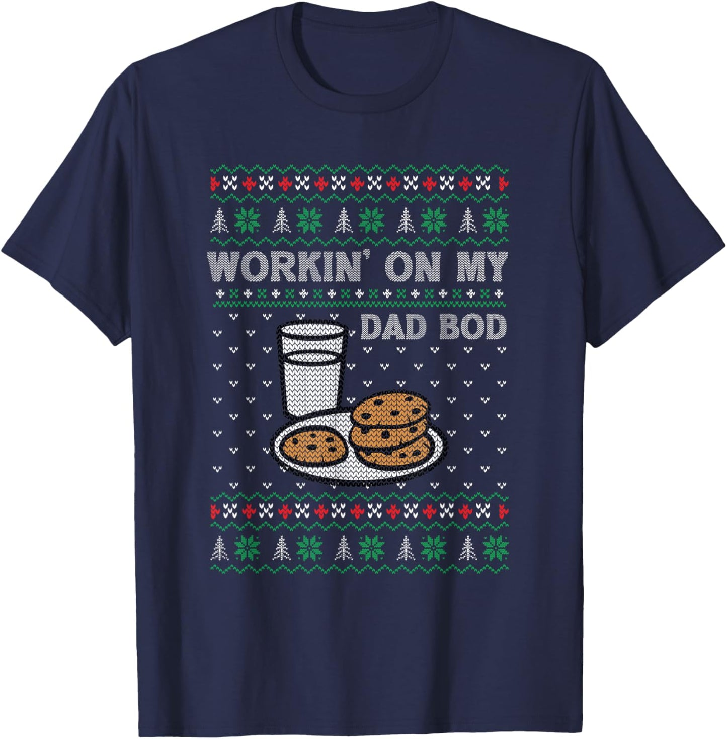 Pregnancy New Mom Baby Pregnant Christmas Matching Couples T-Shirt - T-Shirt | Navy