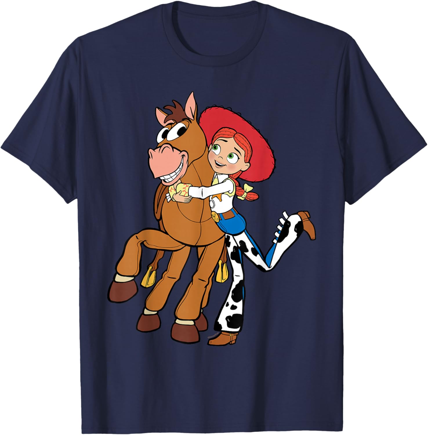Disney and Pixar's Toy Story 5 Sheriff Jessie & Bullseye Hug T-Shirt - T-Shirt | Navy