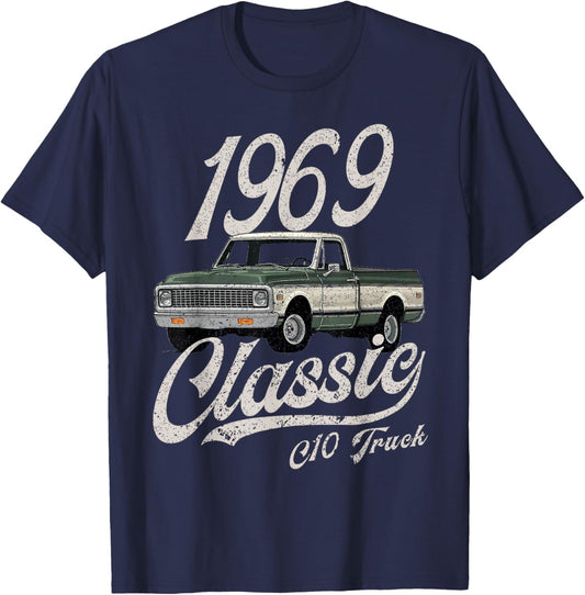1969 69 C10 Truck T-Shirt - T-Shirt | Navy