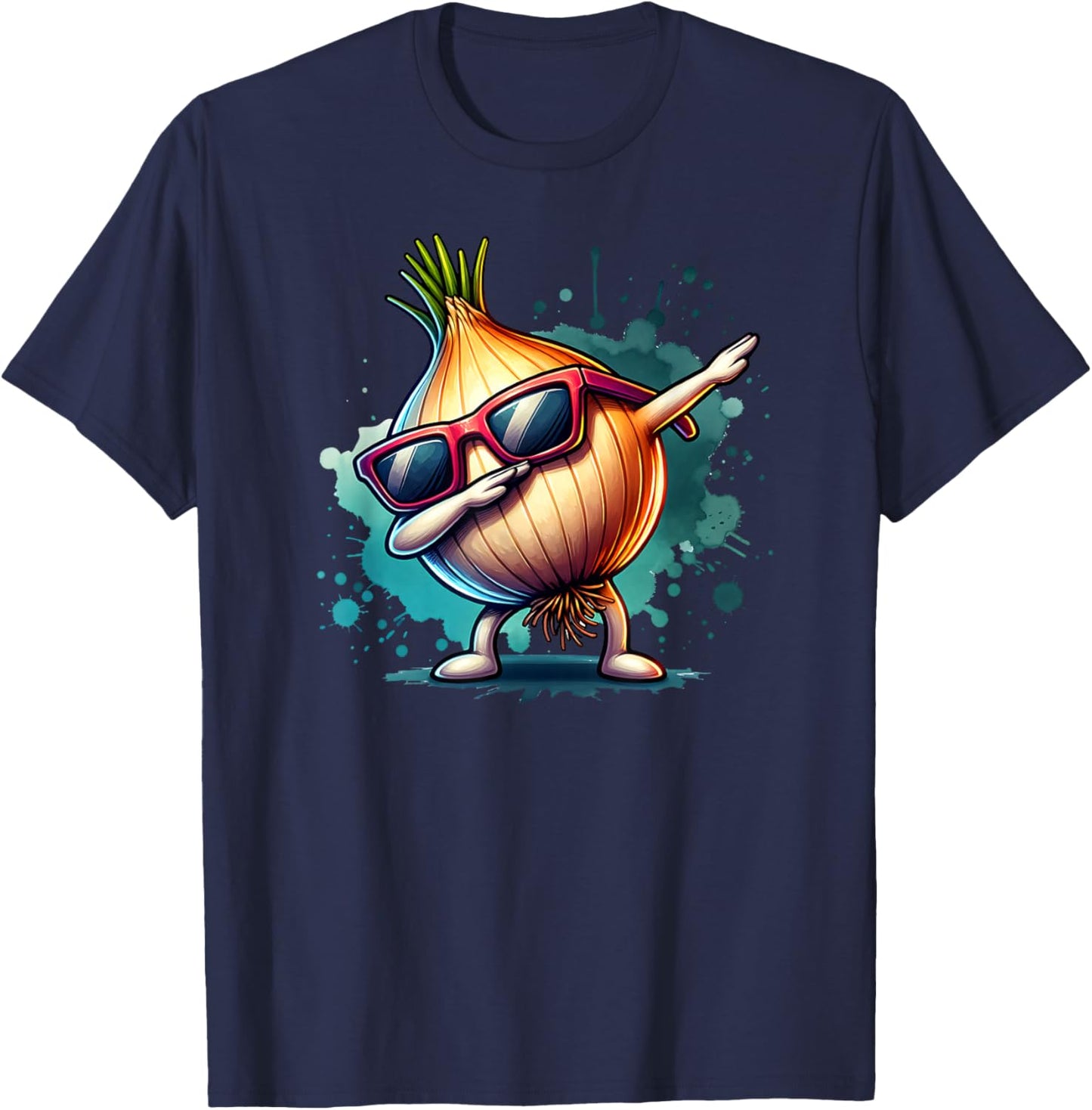 Colorful Onion with Sunglasses T-Shirt - T-Shirt | Navy