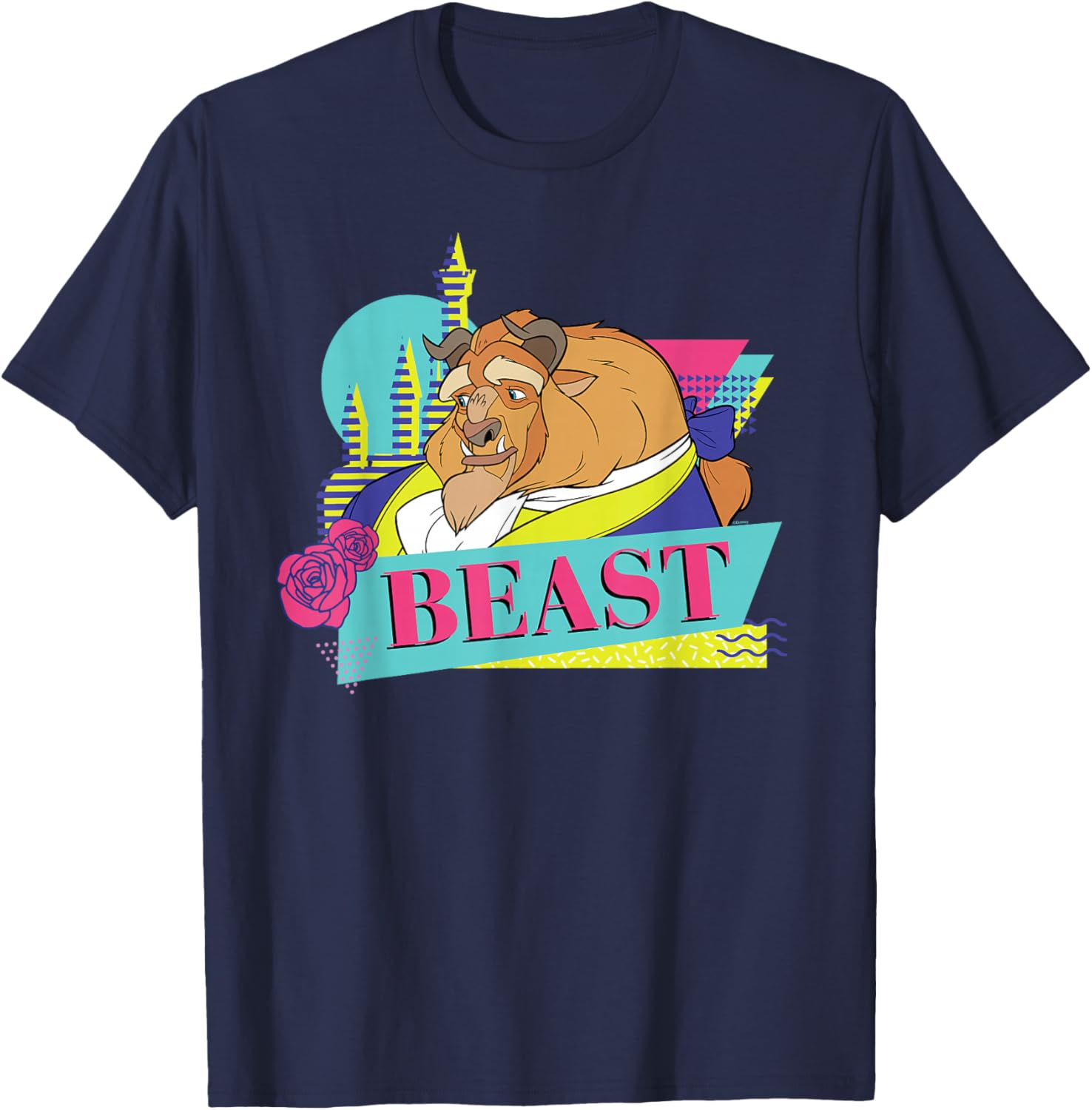 Disney Beauty and the Beast Retro Couples Matching Beast T-Shirt - T-Shirt | Navy
