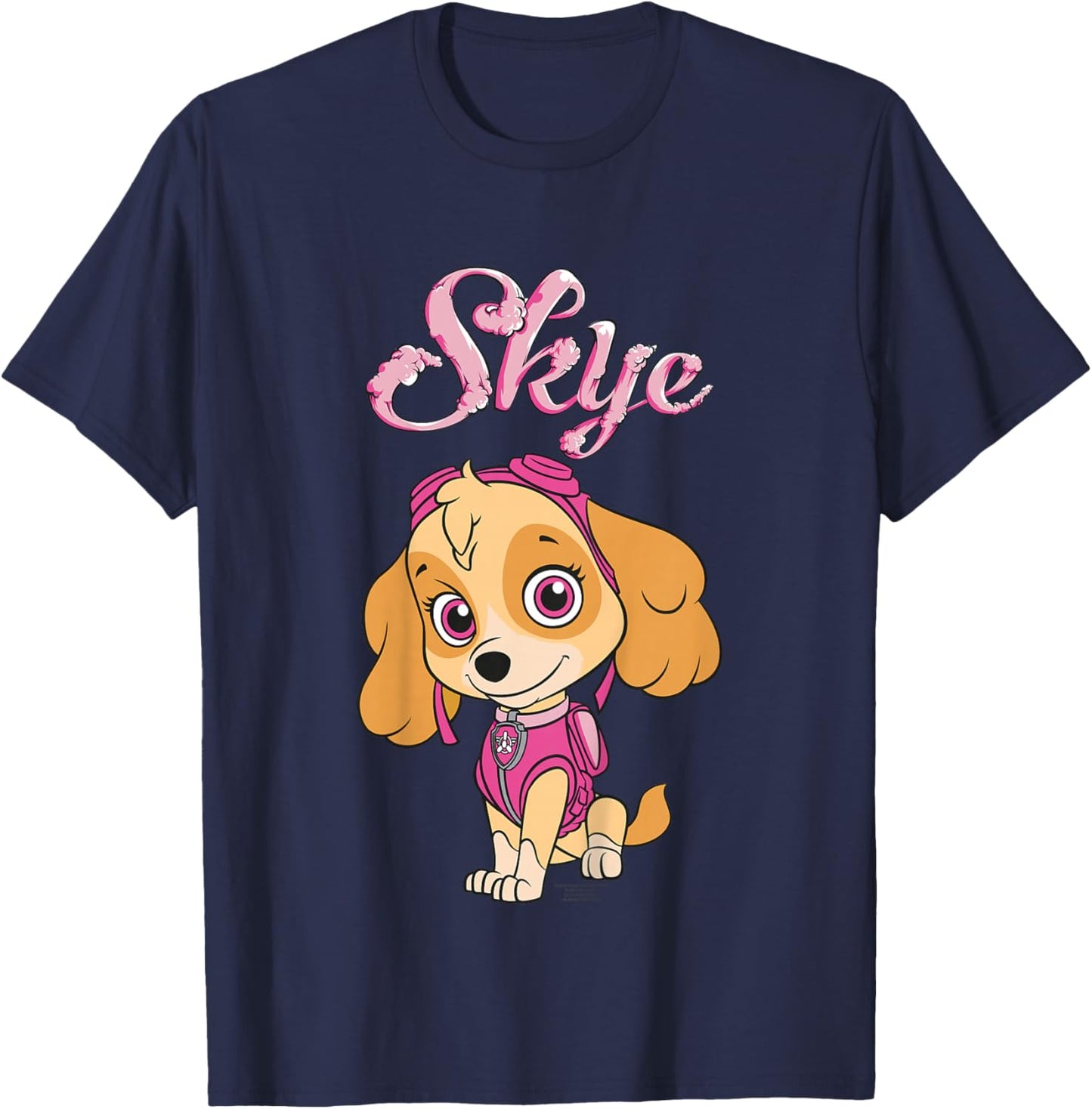 Paw Patrol Skye Action Pose Rescue Pup Cartoon Classic Cute T-Shirt - T-Shirt | Navy
