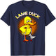 Funny Lame Duck Cute Duck on Crutches Get Well T-Shirt - T-Shirt | Navy
