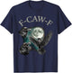 Crows Howling at Moon Funny Weird Cursed T-Shirt - T-Shirt | Navy