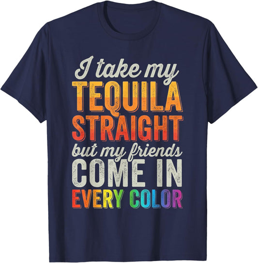 Gay Friends LGBTQ Ally Pride Support T-Shirt - T-Shirt | Navy