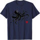 Japanese Octopus Sumi-e Ink Art Graphic Kraken T-Shirt - T-Shirt | Navy
