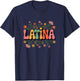 Retro Flower Floral Hispanic Heritage Month Latina T-Shirt - T-Shirt | Navy