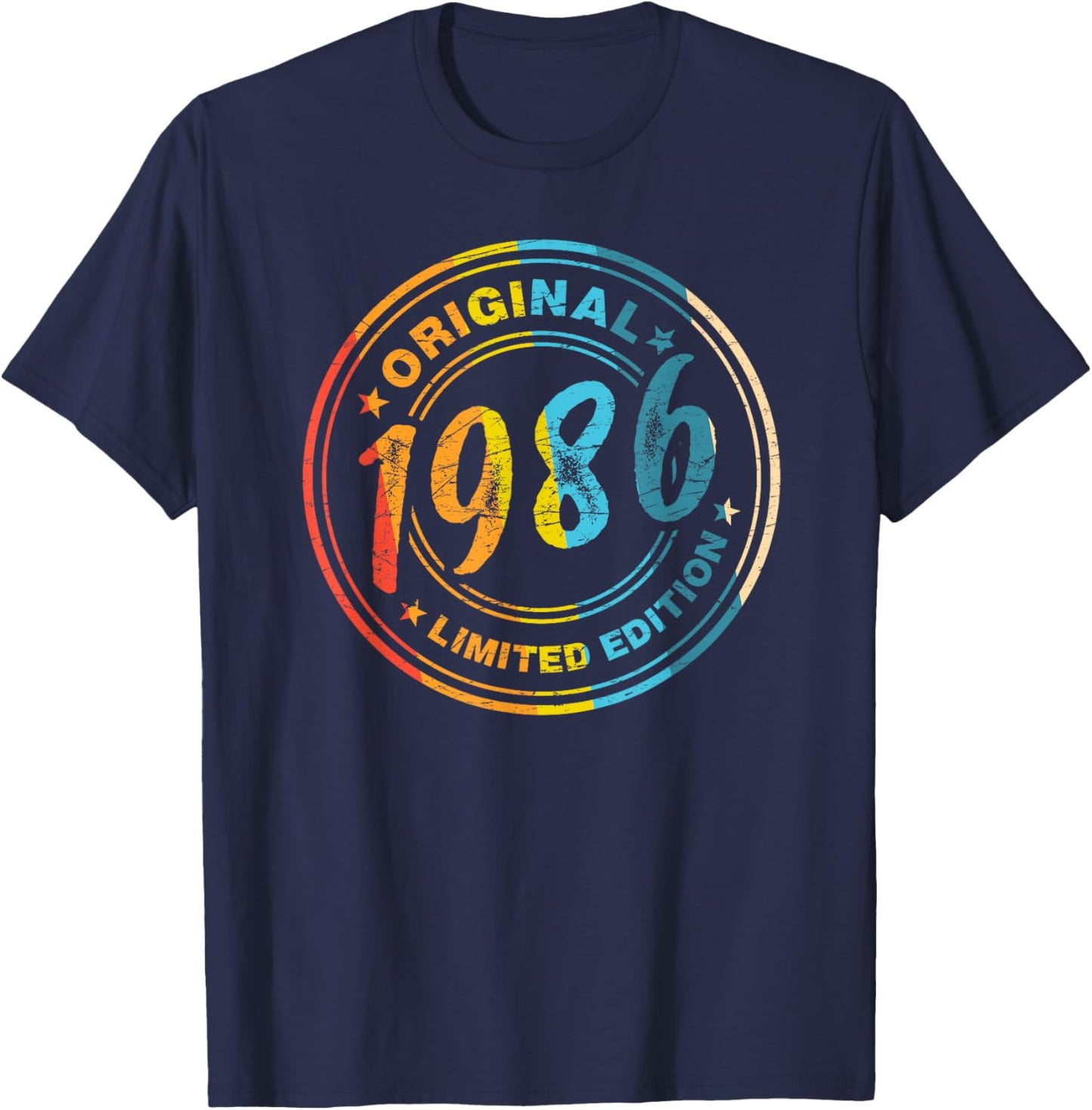 40.Geburtstag Retro Vintage 1986 Mann Frau Geschenk T-Shirt - T-Shirt | Navy