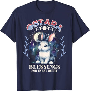 Ostara Spring Festival Ostara Blessings For Every Bunny T-Shirt - T-Shirt | Navy