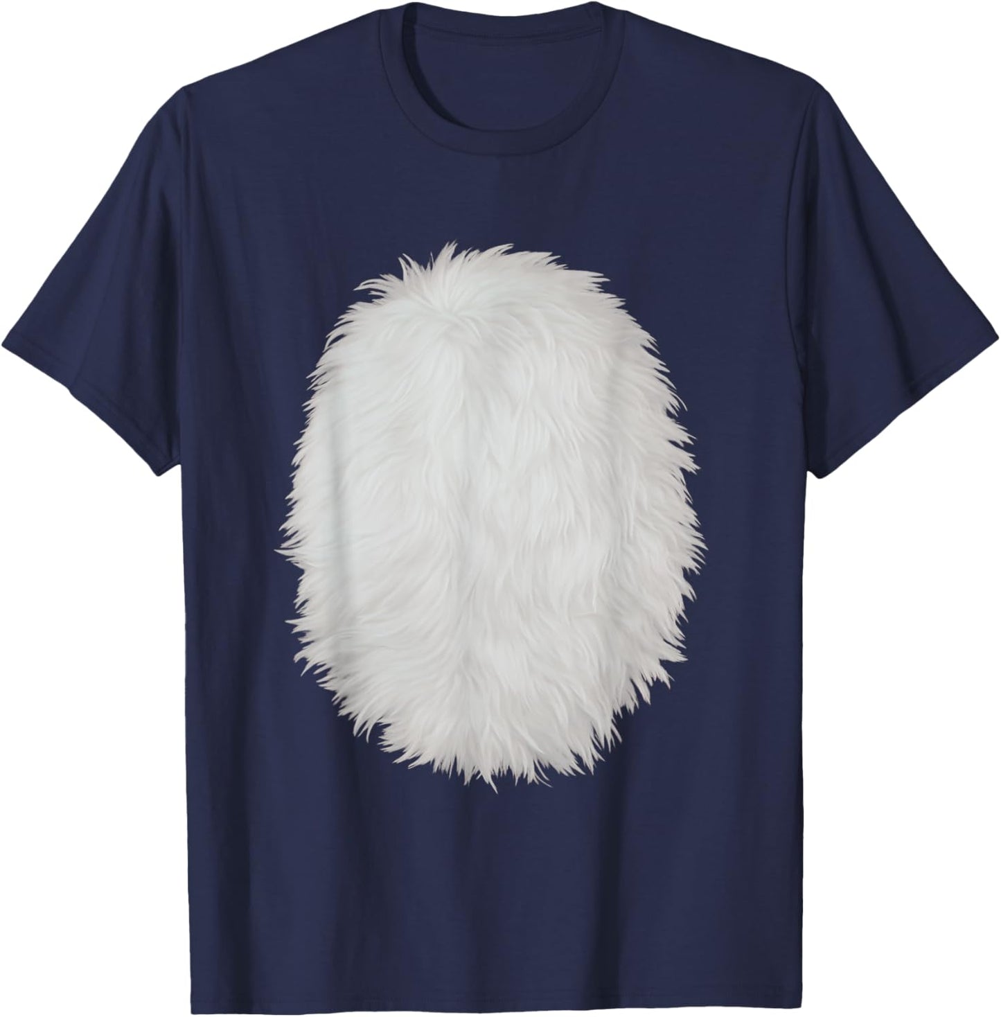 White Belly Costume DIY Cosplay Panda Bear Cat Skunk Deer T-Shirt - T-Shirt | Navy