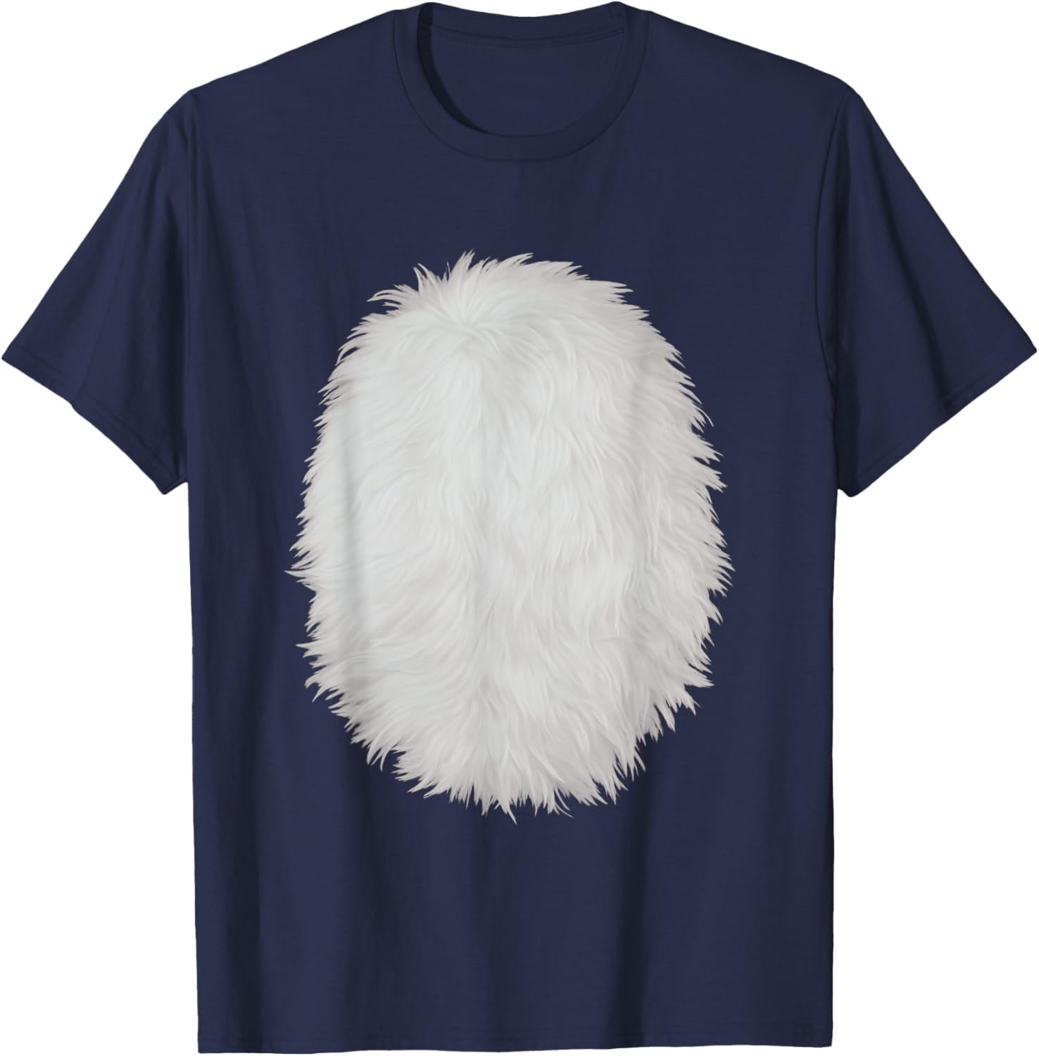 White Belly Costume DIY Cosplay Panda Bear Cat Skunk Deer T-Shirt - T-Shirt | Navy