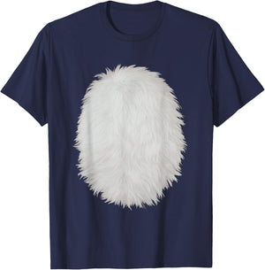 White Belly Costume DIY Cosplay Panda Bear Cat Skunk Deer T-Shirt - T-Shirt | Navy
