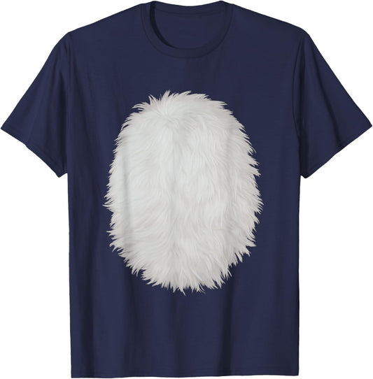 White Belly Costume DIY Cosplay Panda Bear Cat Skunk Deer T-Shirt - T-Shirt | Navy