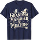 Grandma Manager of Mischief Mother's Day Funny Women T-Shirt - T-Shirt | Navy