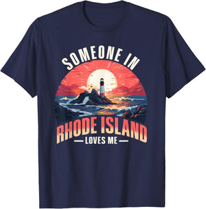 Someone In Rhode Island Loves Me T-Shirt - T-Shirt | Navy