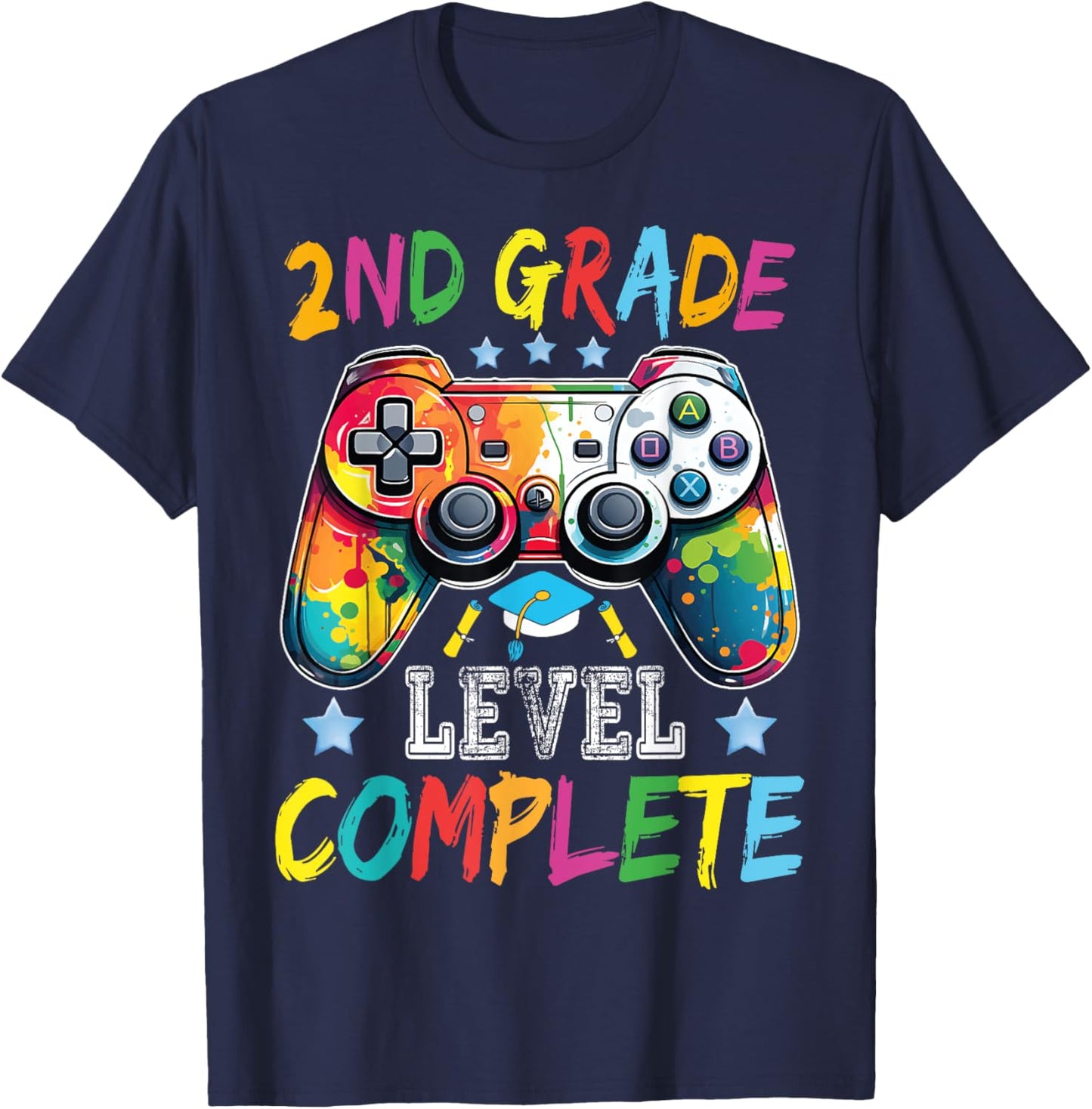 2nd Grade Level Complete Shirt Graduation Last Day Of School T-Shirt - T-Shirt | Navy