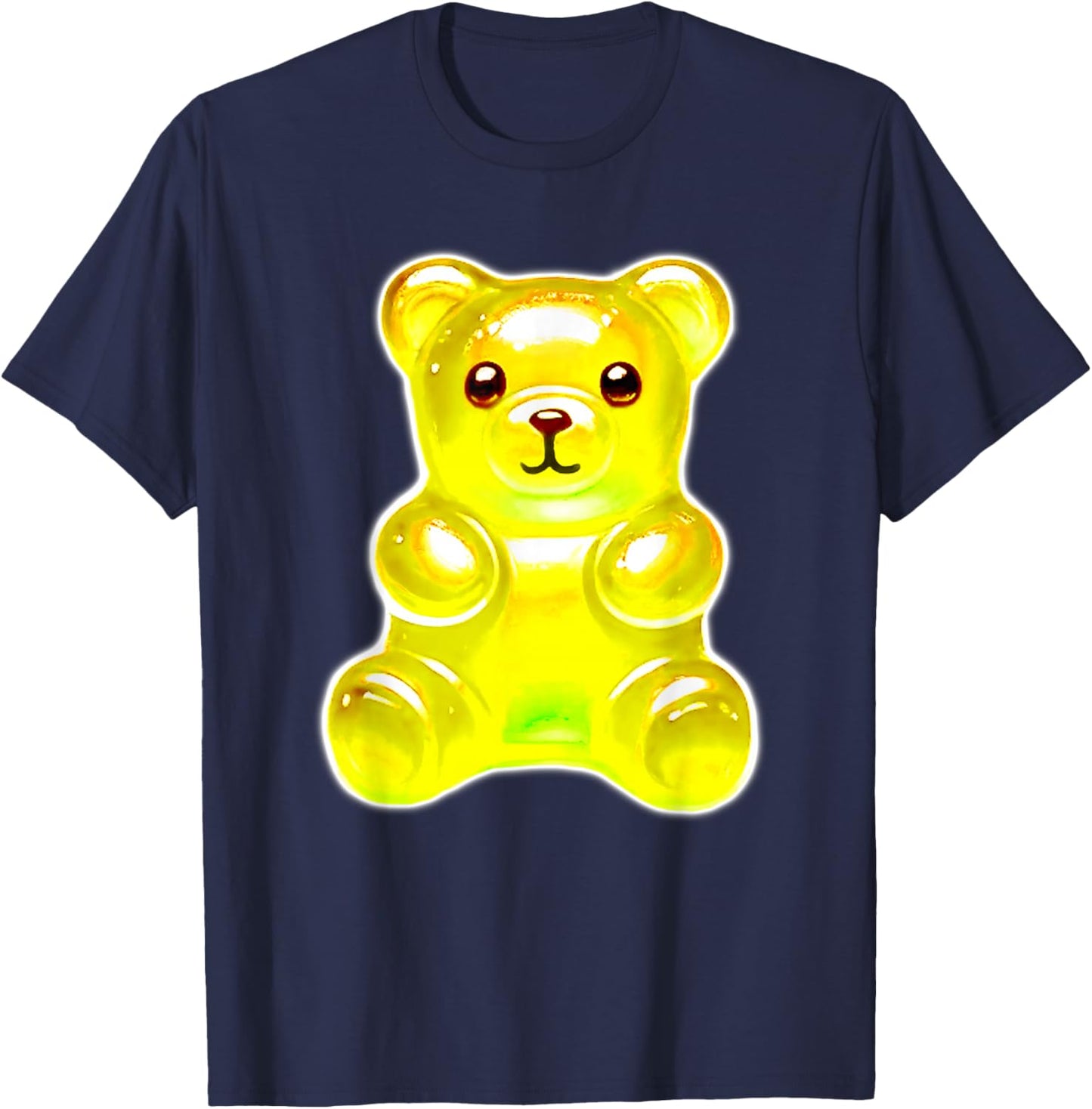 Gummy Bear Candy Yellow Gummies T-Shirt - T-Shirt | Navy
