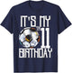 It's My 11th Birthday Soccer Player 11th Birthday Player T-Shirt - T-Shirt | Navy
