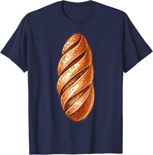 Baguette Costume Halloween Fancy Bread Cosplay Food Costume T-Shirt - T-Shirt | Navy