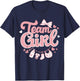 Gender Reveal Party Team Girl Baby Announcement T-Shirt - T-Shirt | Navy
