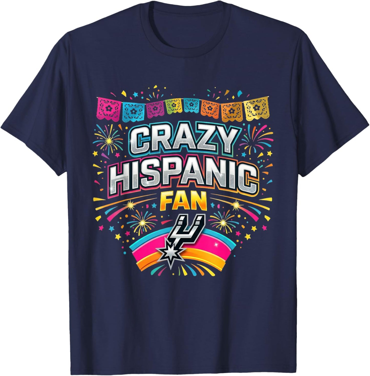 Crazy Hispanic Fan T-Shirt - T-Shirt | Navy