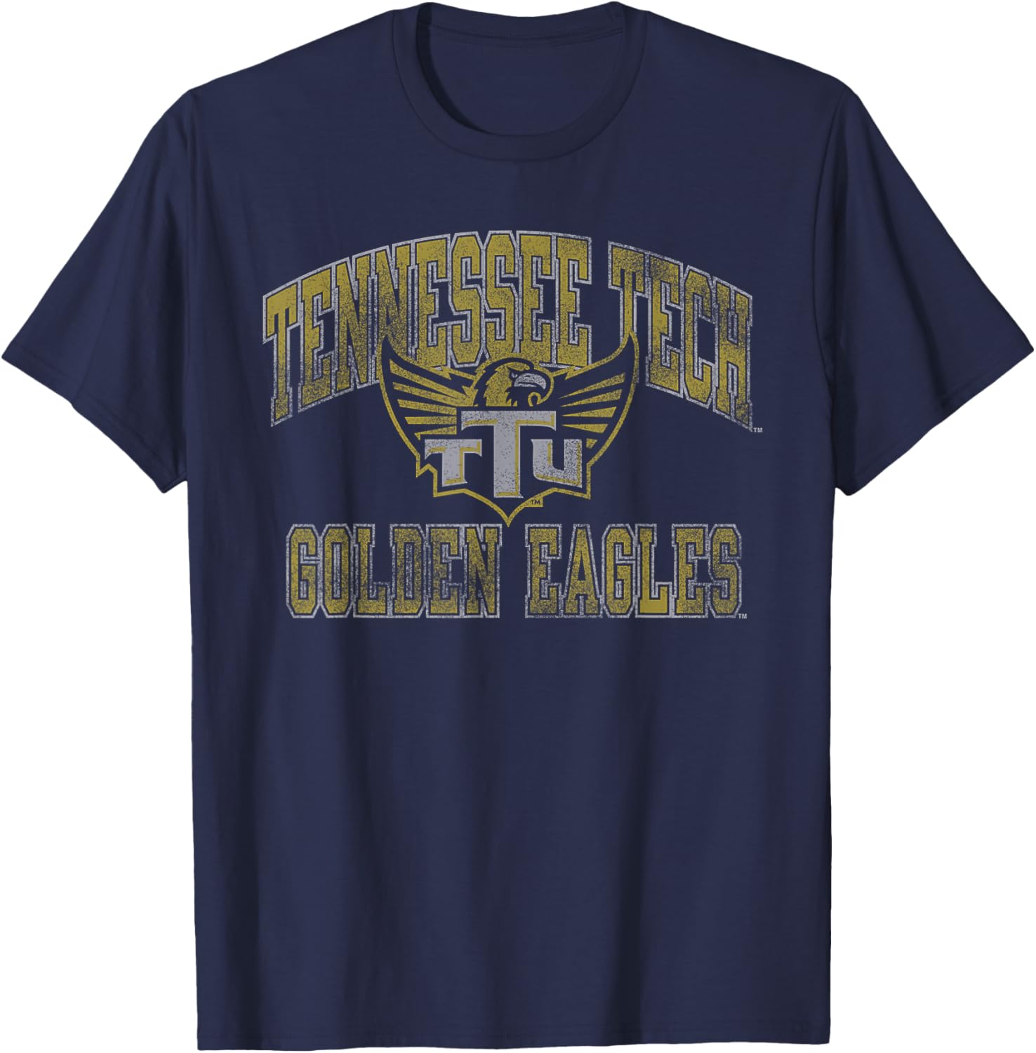Tennessee Tech Golden Eagles Vintage Worn Purple T-Shirt - T-Shirt | Navy