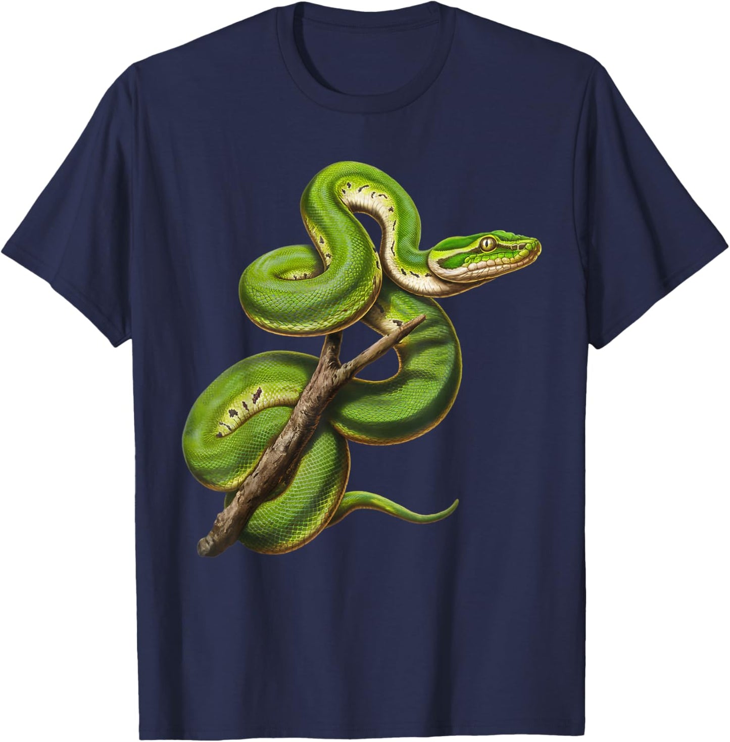 Green Tree Python Owner Reptiles for Snake Lover T-Shirt - T-Shirt | Navy