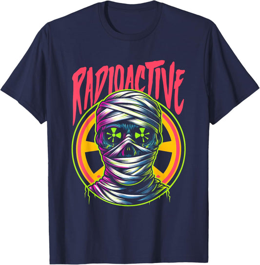 Radioactive Mummy - Vintage Spooky Monster Halloween Costume T-Shirt - T-Shirt | Navy
