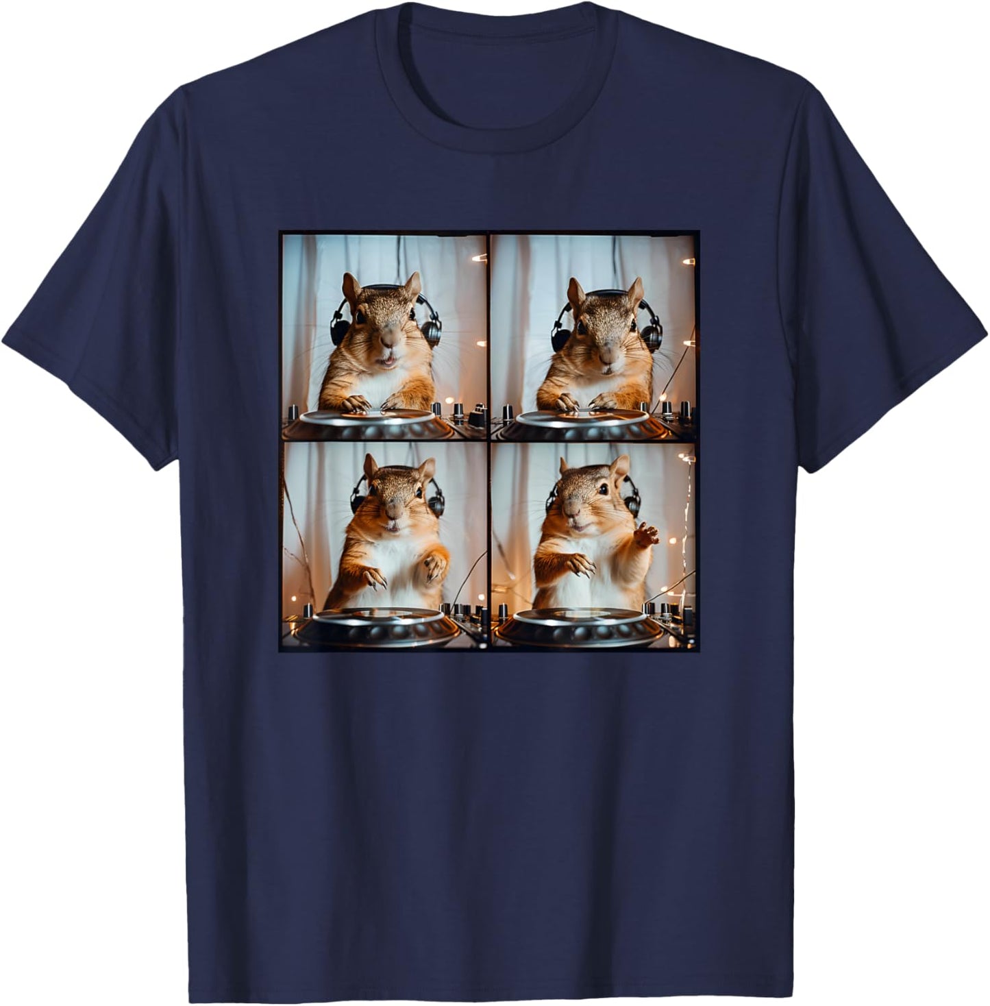 Funny Squirrel Nature Photo Animal Photobooth Squirrel Mom T-Shirt - T-Shirt | Navy