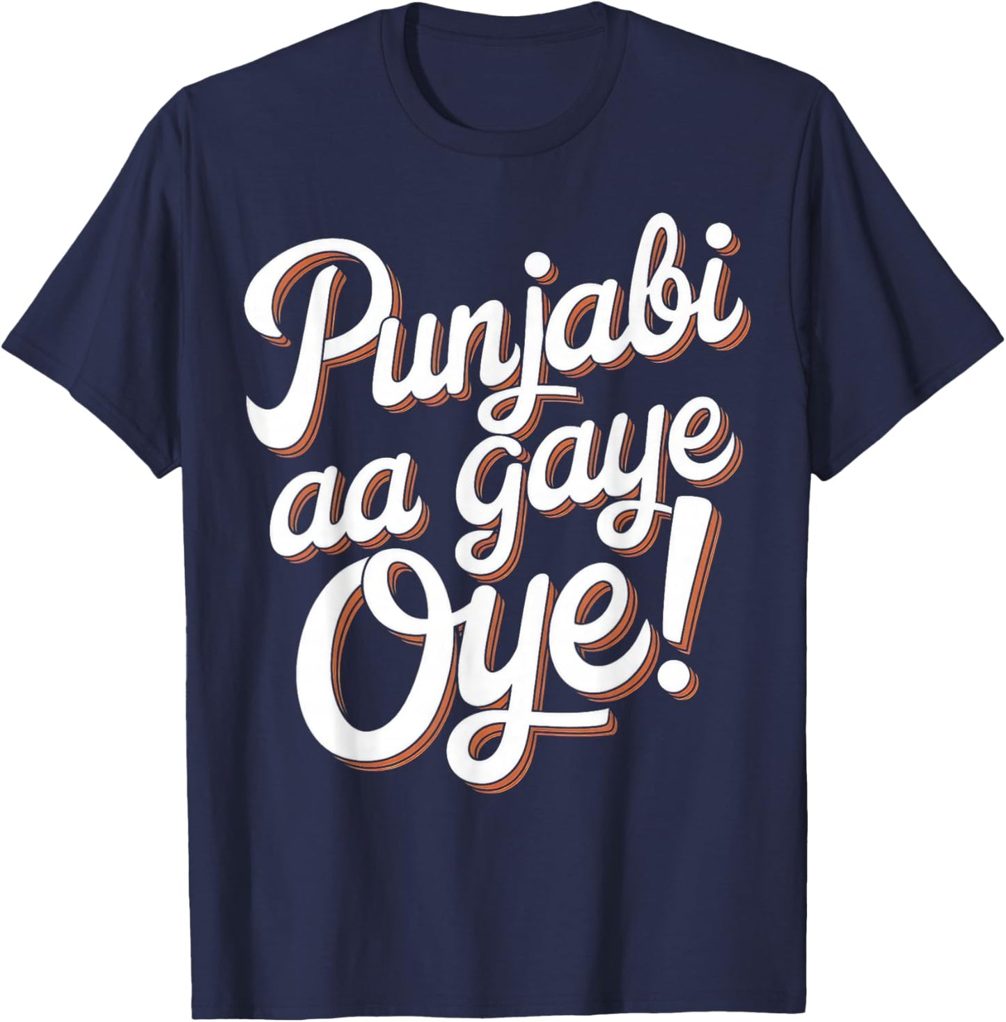 Punjabi Aa Gaye Oye Diljit Funny T-Shirt - T-Shirt | Navy
