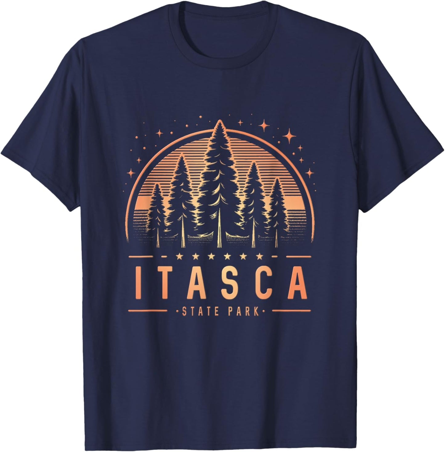 Itasca State Park Minnesota - Itasca State Park MN Trees T-Shirt - T-Shirt | Navy